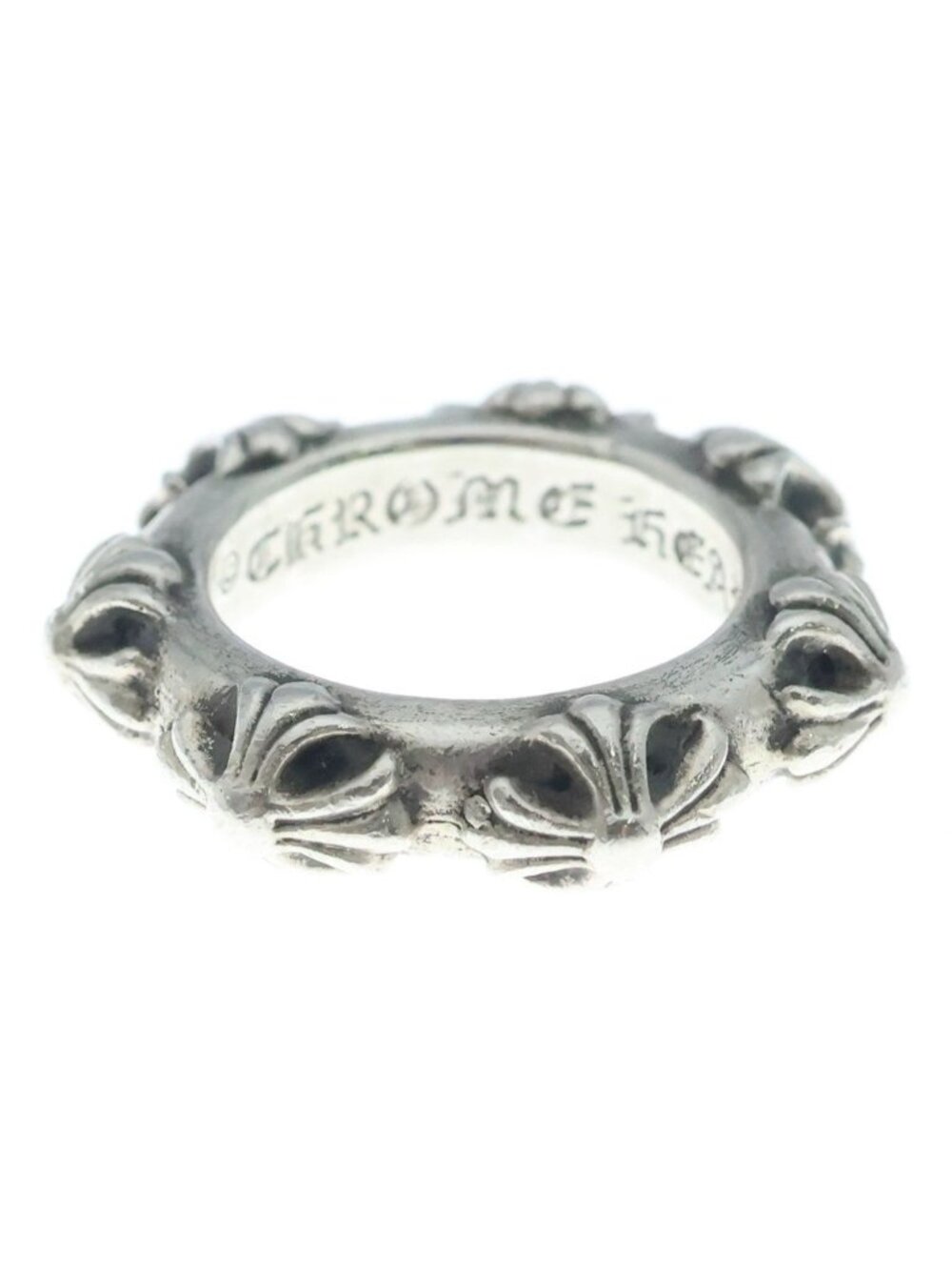 Chrome Hearts Cross Band Ring Silver